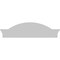 Ekena Millwork Segment Arch W/ Flankers 3 Spoke Architectural Grade PVC Pediment, 34"W x 9-1/2"H x 2-1/2"P PEDPS034X095SGF03 - alternate 3